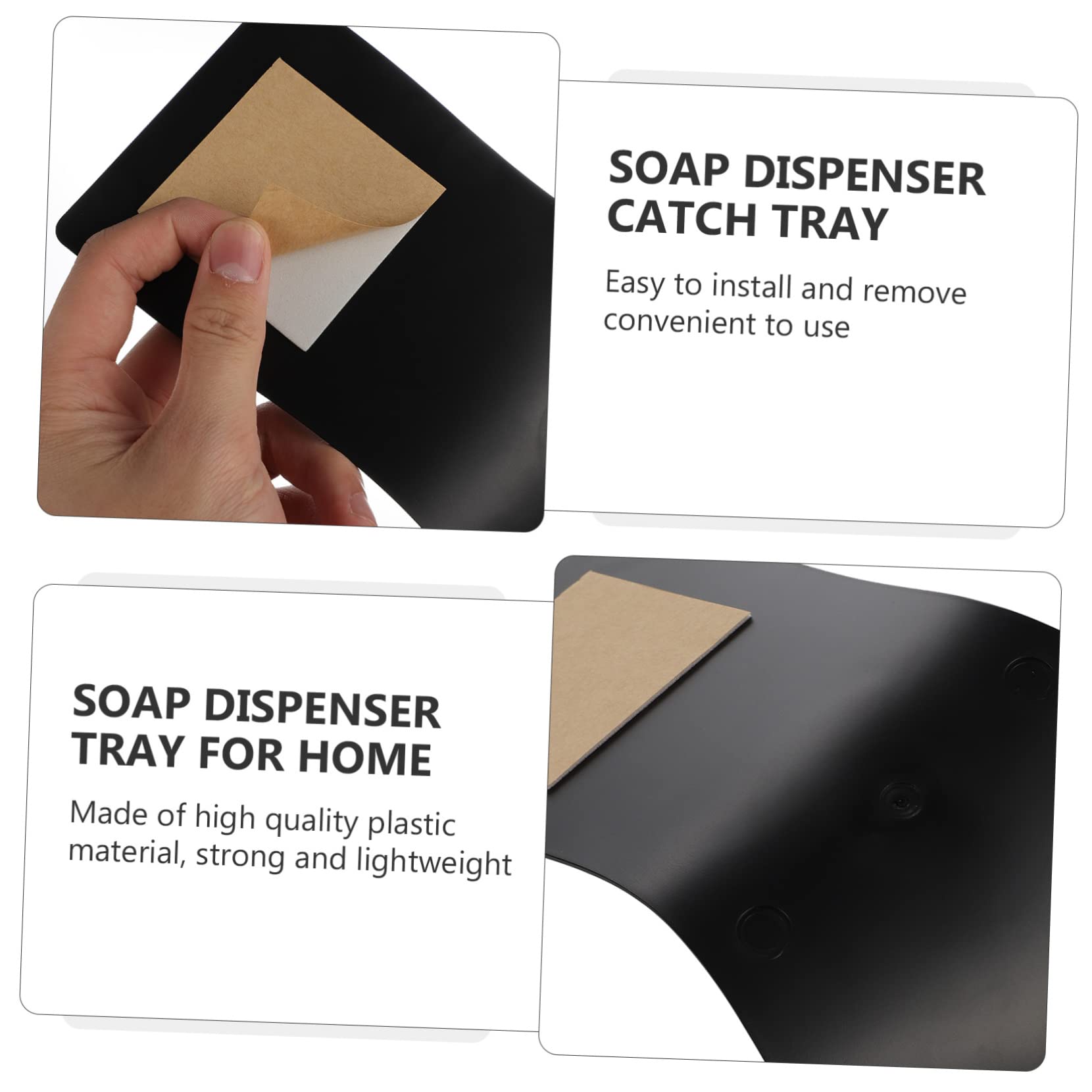 NOLITOY 4 Pcs Water Tray Bathroom Drip Tray Bark Hand Dispenser Foam Hand Soap Dispenser Electric Foam Soap Dispenser Catch All Soap Dispenser Trays Wall Dispensing Tray Household Plastic