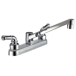 pacific bay pb-k14cp kitchen sink faucet with classic levers - metallic plating over abs plastic (polished chrome)