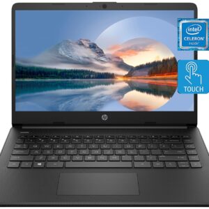 HP Stream Touchscreen Laptop,14 HD(1366x768) Display, Intel Celeron N4020, 2-Core, 2.8 GHz, 16GB RAM, 128GB Storage(64GB eMMC+64GB Card), Webcam,1-Year Microsoft 365, Win11, Jet Black, W/GaLiMu