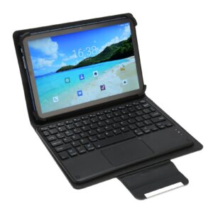 mavis laven wifi tablet, blue 5g wifi smart tablet 1960 x 1080 resolution with keyboard for gaming for studying (us plug)