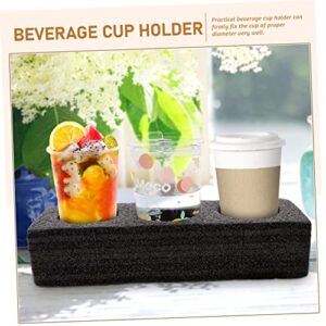 5pcs Milk Tea Cup Holder Take Out Fixing Trays 3 Cup Foam Holder Take Out Drink Holder Pearl Wool Drink Tray Drink Holder Tea Carrier Pearl Cotton Storage Rack Disposable re-usable