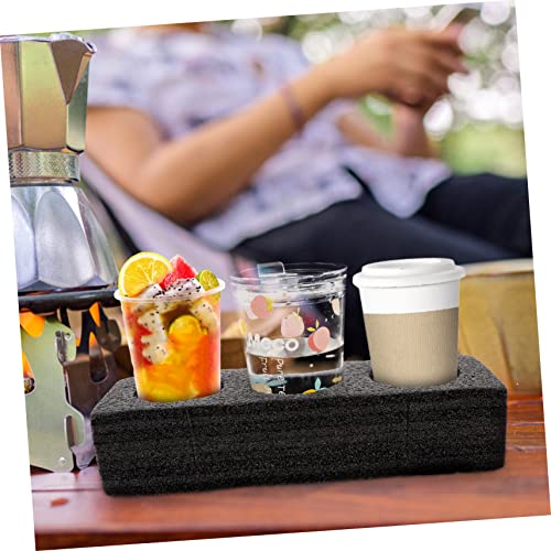 5pcs Milk Tea Cup Holder Take Out Fixing Trays 3 Cup Foam Holder Take Out Drink Holder Pearl Wool Drink Tray Drink Holder Tea Carrier Pearl Cotton Storage Rack Disposable re-usable