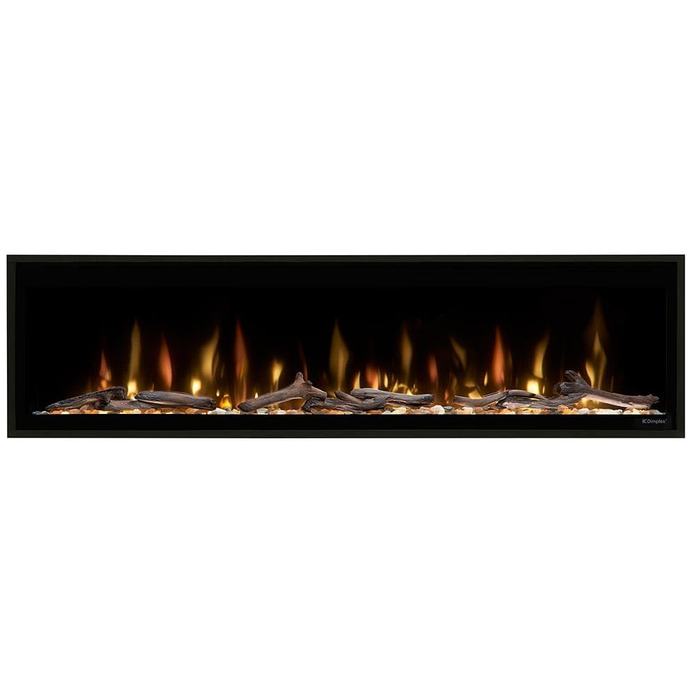 Dimplex Ignite Evolve 60 Inch Built-in Linear Electric Fireplace - Includes Driftwood Logs, Glass Media Kit, Multi-Function Remote - Personalize Flame Colors & Control with The Flame Connect App