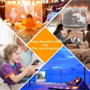 Mini Projector with WiFi, Portable Projector for Cartoon, Kids Gift Suit for Dark Enviroment to Use