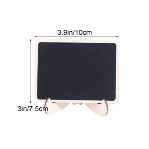 Ciieeo 28 pcs Tabletop Chalkboard Small Chalkboard Wedding Name Cards Wedding Table Place Message Board Table Tented Cards Party Dinner Supplies Wedding Sign Business Card Bamboo Mini