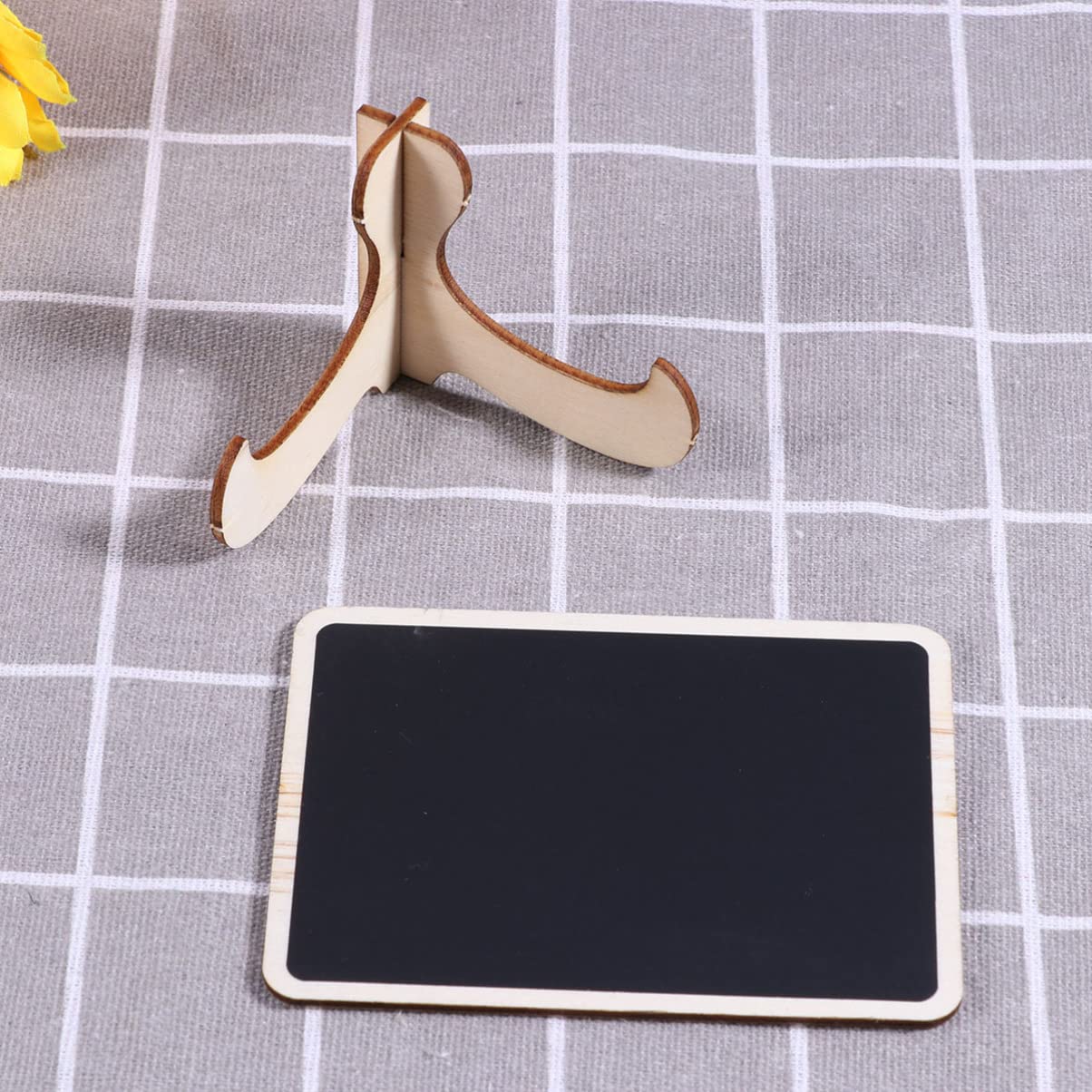 Ciieeo 28 pcs Tabletop Chalkboard Small Chalkboard Wedding Name Cards Wedding Table Place Message Board Table Tented Cards Party Dinner Supplies Wedding Sign Business Card Bamboo Mini