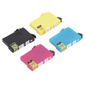 4 Color Ink Cartridge, 4 Color PP Printer Ink Cartridges No Leakage Ink Cartridge Replacement T1251 T1252 T1253 T1254, Desktop Photo Printers