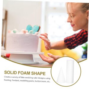 NOLITOY 1 Set Bakery Foams Cake Round Foam Cake Dummies Cake Foam Rounds Bakery Dummy Cake Foams Cake Modelling Foams Cake Adornment Foam Cake Rounds White Party Supplies Fake Cake