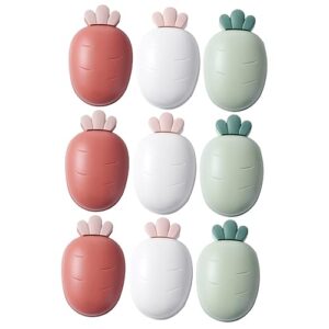 zerodeko 9 pcs carrot soap box soap dish bar soap case containers with lids soap holder for shower wall ornament container easter bath soap liquid soap tray sink travel pp storage tank