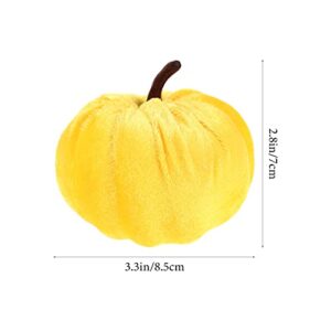 Garneck 18 Pcs Fabric Pumpkin Ornament Thanksgiving Table Decor Fall Harvest Pumpkins Mini Fake Pumpkins Farmhouse Pumpkin Halloween Kitchen Decor Pumpkin Decor Vegetable Miniature Foam