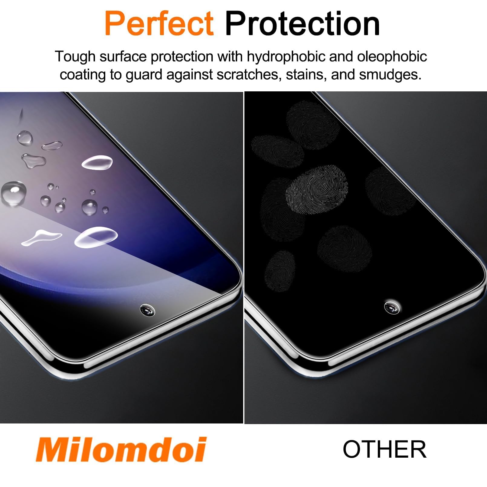 Milomdoi 3 Pack Screen Protector for Samsung Galaxy S23 6.1 Inch with 3 Pack Tempered Glass Camera Lens Protector, Ultra 9H Accessories, Case Friendly, Mounting Frame, 2.5D Curved - HD