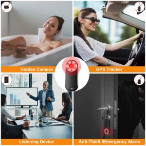 Hidden Camera Detector - Spy Camera Finder with Vibrating Alarm, GPS Tracker Detector, RF & Bug Detector, Wireless Signal Scanner for Home Security, Camera Detector Spy Device