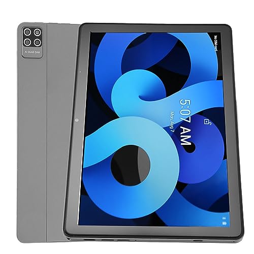 DAUERHAFT Tablet, 12GB RAM 512GB ROM Multifunction 10.1 Inch Tablet 4G LTE Network 2560x1600 Resolution for Business for Entertainment (Grey)