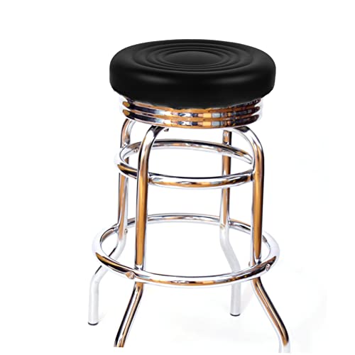 Homoyoyo 2pcs Round Stool Noodles Stainless Steel Seats Chair Round Stool Seat Replacement Canteen Stool Seat Bar Chair Supply Stool Chair Cover Counter Stool Seats Leather Kit Sponge Part