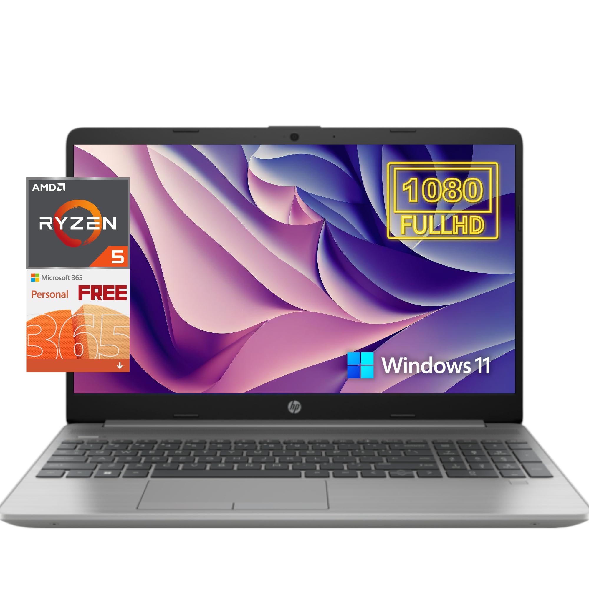 Hp Essential 255 G9 Laptop, 15.6" Anti-Glare FHD Display, AMD Ryzen 5 5625U (Beat i7-1165G7), 6 cores Upto 4.3GHz, 20GB RAM, 1TB SSD, Numeric Keypad, Type-C, 1-Year Microsoft Office, Windows 11