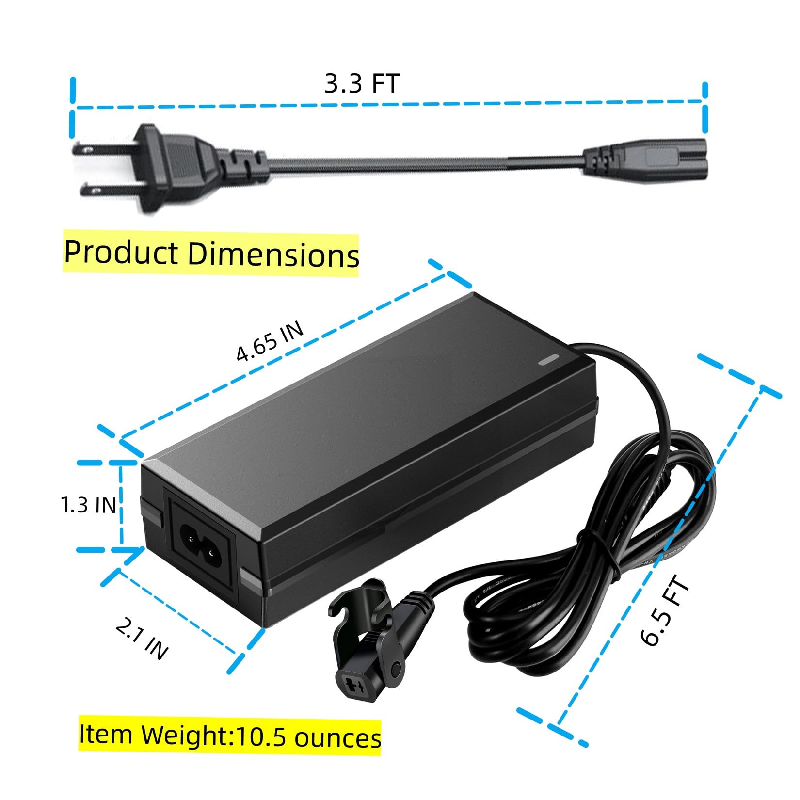 Fesasn 29V2A Power Recliner Power Supply,2-pin 29V 2A Recliner Power Supply Transformer Replacement Parts Power Cord Compatible for Lift Chair or Power Recliner