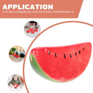 VOSAREA 12 pcs Simulated Watermelon Wedding Decorations for Ceremony Summer Tray Decor red Decorations Lifelike Faux Watermelon Slices Lifelike Watermelon Slice Fake Watermelon Foam Fruit