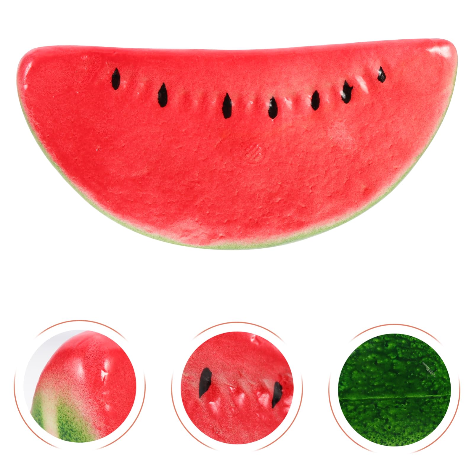 VOSAREA 12 pcs Simulated Watermelon Wedding Decorations for Ceremony Summer Tray Decor red Decorations Lifelike Faux Watermelon Slices Lifelike Watermelon Slice Fake Watermelon Foam Fruit