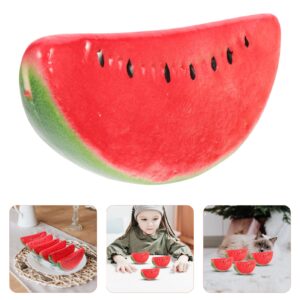 VOSAREA 12 pcs Simulated Watermelon Wedding Decorations for Ceremony Summer Tray Decor red Decorations Lifelike Faux Watermelon Slices Lifelike Watermelon Slice Fake Watermelon Foam Fruit