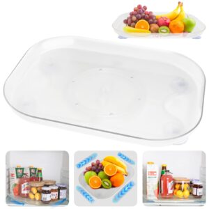 lazy susan turntable organizer for refrigerator,lazy susan for fridge 15.67'' clear fridge organizer storage,lazy susan for pantry, cabinet, table,kitchen, countertop