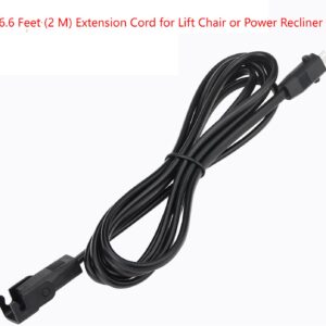 6.5 Feet Extension Cord for Lift Chair or Power Recliner, Replacement Power Supply Cable for Okin Limoss Lazboy Pride Catnapper