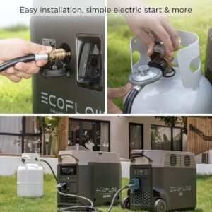 EF ECOFLOW 1800W Dual Fuel Smart Generator with Both LPG and Gas Powered Support, Smart Control, for Home Battery Backup, Emergency, Applicable for DELTA Pro/DELTA Max/DELTA 2/DELTA 2 Max