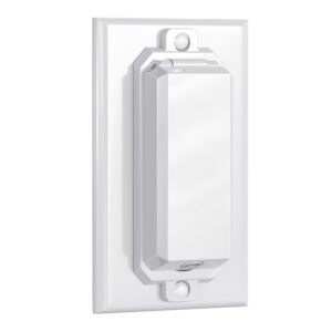 clymene light switch cover guard, child proof wall switch cover protects your lights or switches from being accidentally turned on or off by children and adults, rocker style (white, 2 pack)