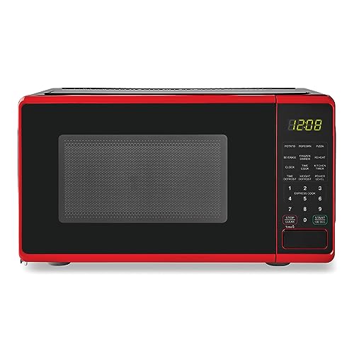 0.7 cu. ft. Countertop Microwave Oven, 700 Watts (Color : Red)