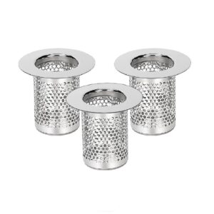 CNSZNAT Bathtub Drain Cover, Bathroom Sink Strainer, Hair Catcher for Shower Drain and Floor Drain, Deep Stainless Steel Sink Strainer，Fit Hole Size from 1.55" to 1.8", Depth Than 1.97",3 Pack (1.3”)