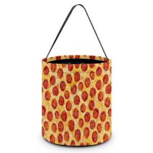 mistho realistic pizza pattern halloween trick or treat bag bucket halloween candy buckets for halloween treat baskets bags