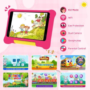 Freeski Kid Tablet 7-Inch Android 12 Tablet for Kids, 2G RAM 32G ROM, Quad Core Processor, Kidoz Preinstalled, Parental Control- Educational and Entertaining Tablet for Kid