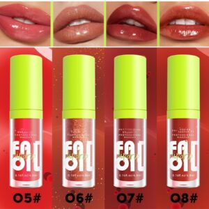 MAEPEOR Lip Gloss Set 4 Colors Ultra-Hydrating Moisturizing Glossy Lipgloss Kit Non-Sticky Long Lasting Nourishing Lip Oil with Big Brush Head （Color 0401 (Color M0402)
