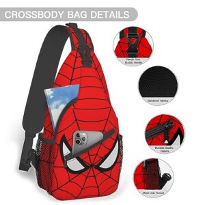 Super hero Sling Bag Red Lightweight fanny Backpack Durable Crossbody Shoulder Bag for Men Women Travel Hiking Work