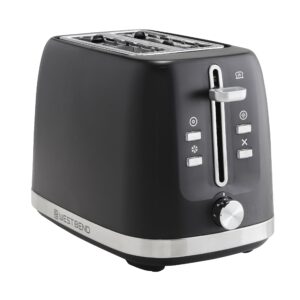 west bend toaster 2 slice extra-wide and deep slots with 3 functions and 7 shade settings manual lift lever and auto-shut off, 750-watts, black