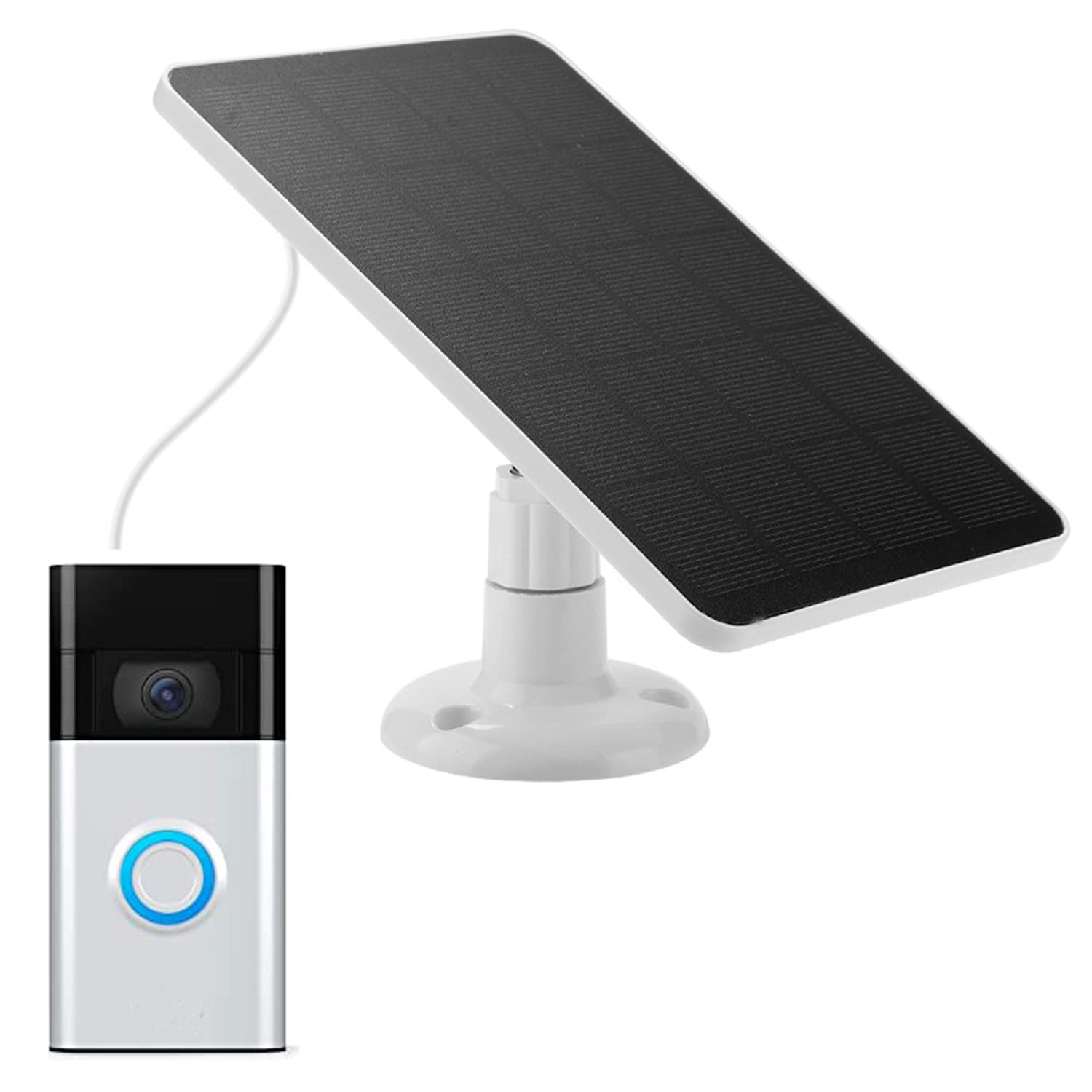 Compatible with Ring Solar Battery Charging Plate，Video Doorbell 3, Video Doorbell 3 Plus, Video Doorbell 4,Ring Solar Charger