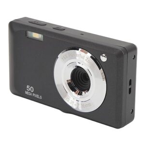 Tiny Camera for Teens, 4K Digital Camera 2.7 Inch TFT Screen with Photo Strap (Black)