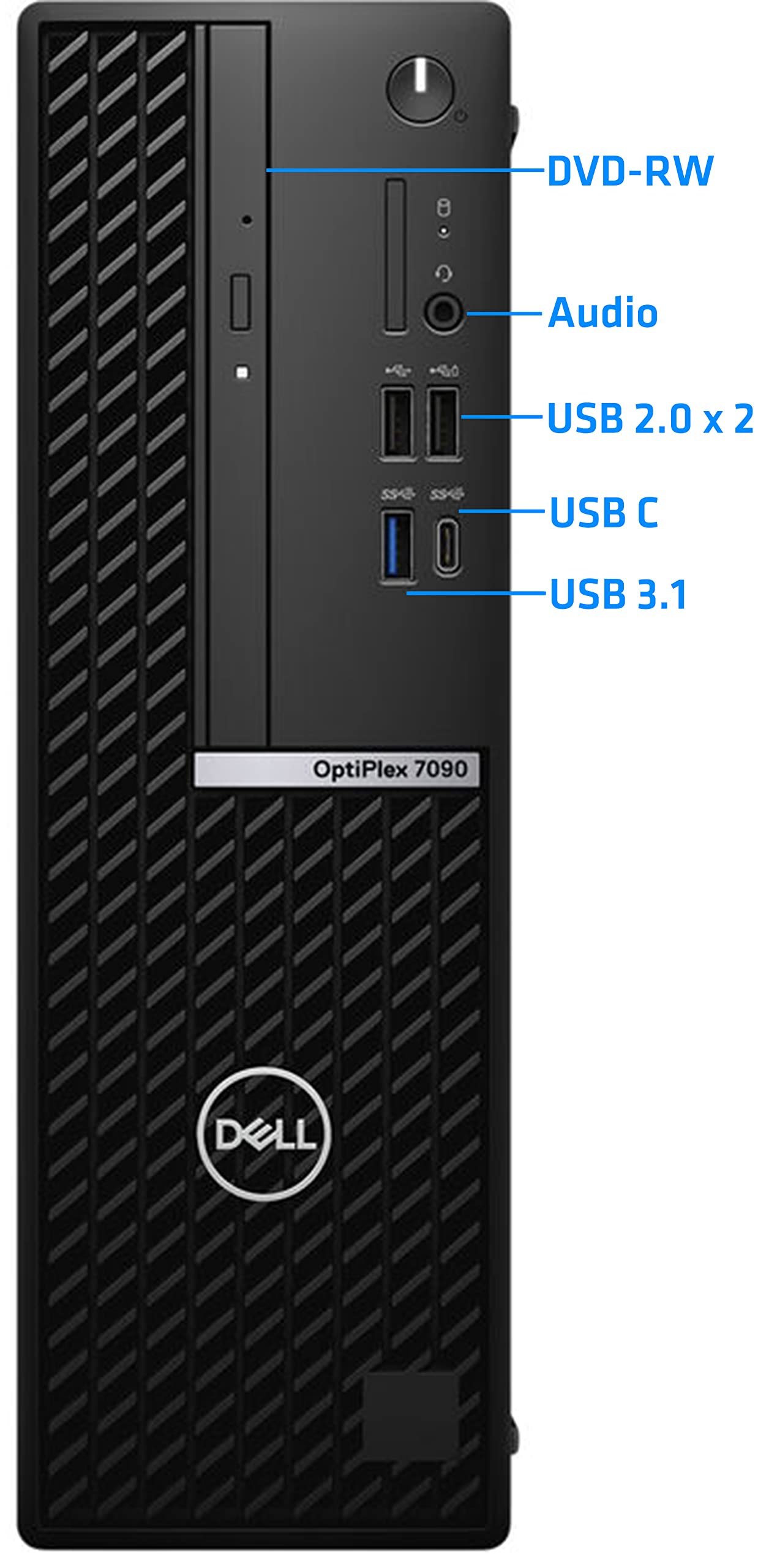 Dell OptiPlex 7090 SFF Desktop Computer, Intel i9-11900K, 64GB RAM, 2TB NVMe SSD, DVDRW, DisplayPort 4K Monitor Support, HDMI, AC Wi-Fi, Bluetooth, Windows 11 Pro, Black