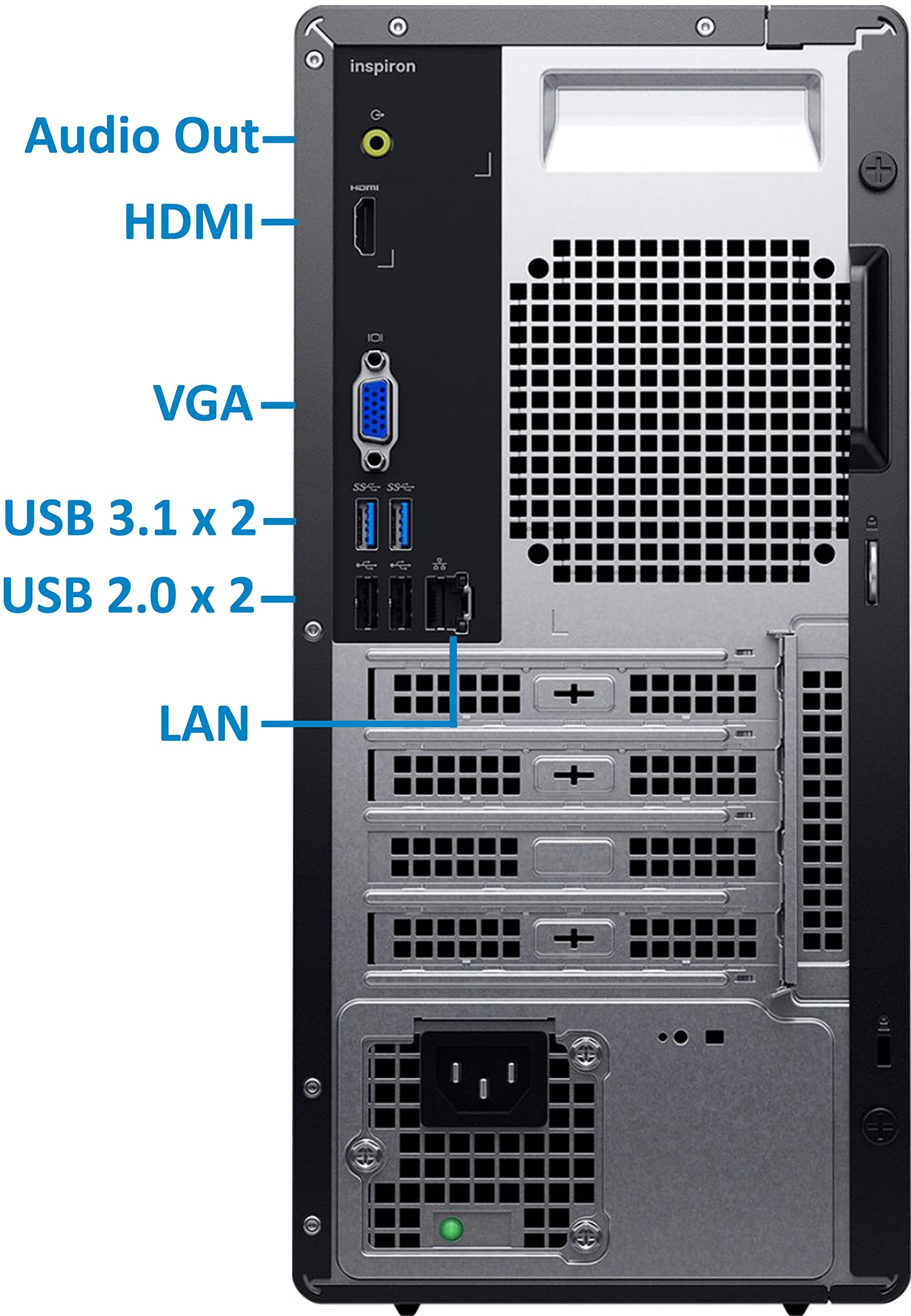 Dell Inspiron 3891 Desktop Computer, Intel i9-11900K, 64GB RAM, 2TB NVMe, AX Wi-Fi, Bluetooth, HDMI, VGA, DVD-RW, SD-Card - Windows 11 Pro