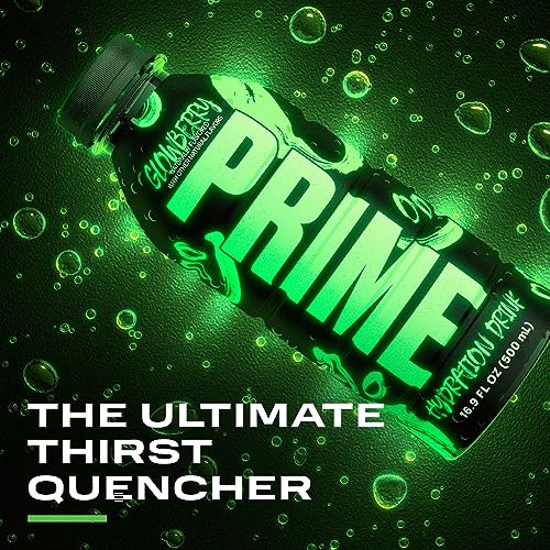 Prime Hydration Sports Drink by Logan Paul & KSI Glowberry - 12 x 500ml Pack