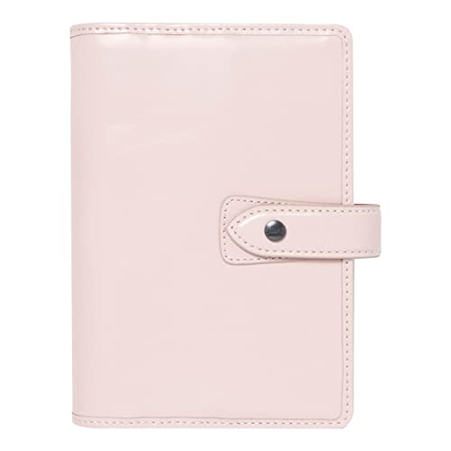 Filofax Malden Organizer, Personal Size, Pink - Tactile, Full-Grain Buffalo Leather, Six Rings, with Cotton Cream Week-to-View Calendar Diary, Multilingual, 2024 (C022616-24)