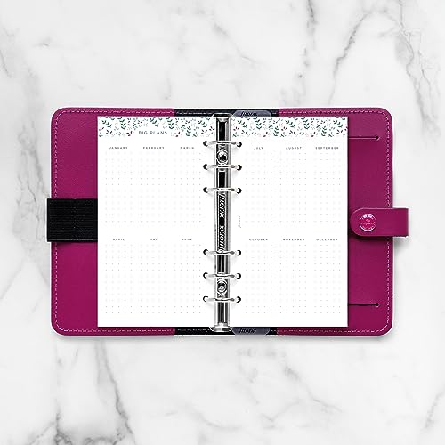 Filofax Calendar Diary Refill, Personal/Compact Size, Week-to-View, Garden Minimal Diary Pack, Multilingual: Five Languages, 2024 (C68492-24)