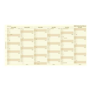 Filofax Calendar Diary Refill, A5 Size, Vertical Year Planner, Cotton Cream Paper, English, 2024 (C68508-24)