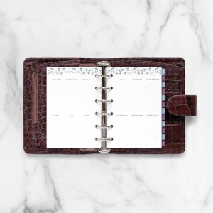 Filofax Calendar Diary Refill, Pocket Size, Week-to-View, Garden Minimal Diary Pack, Multilingual: Five Languages, 2024 (C68292-24)