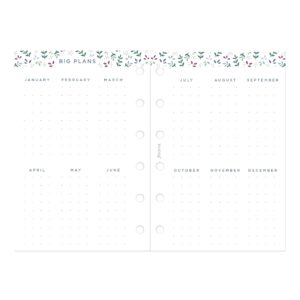 Filofax Calendar Diary Refill, Pocket Size, Week-to-View, Garden Minimal Diary Pack, Multilingual: Five Languages, 2024 (C68292-24)