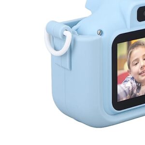 Kids Video Camera, Funny Kids Video Camera Toy Camera Auto Rechargeable 2.0 Inch IPS Screen for Boys Girls (Blue)