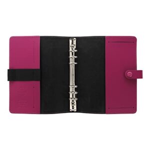 Filofax The Original Organizer, A5 Size, Raspberry - Leather, Six Rings, Week-to-View Calendar Diary, Multilingual, 2024 (C026089-24)