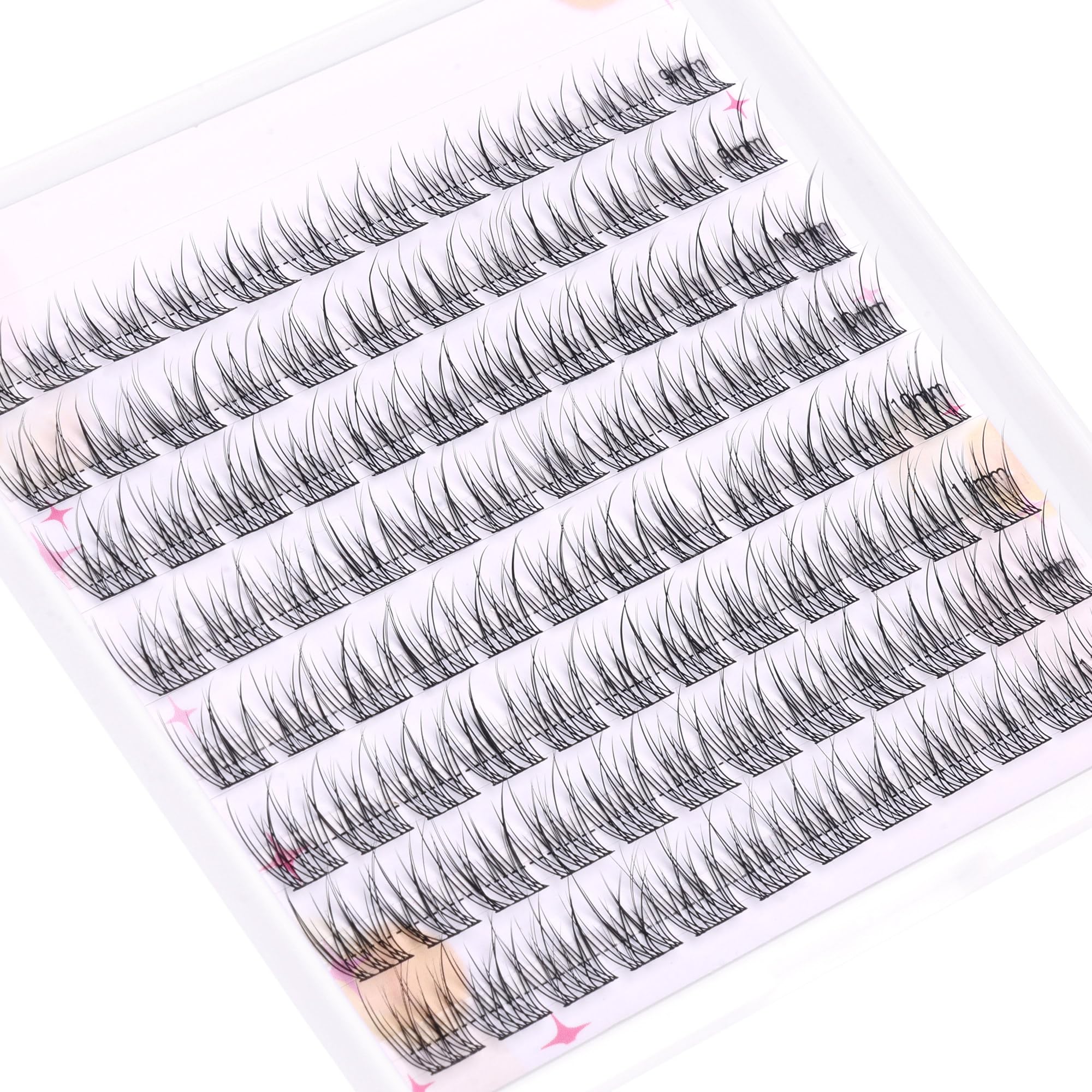 Lash Clusters Wispy Individual Lash Extensions Natural Cluster Lashes 9-11MM 96pcs DIY Eyelash Extension C Curl Eyelash Clusters by Ruairie