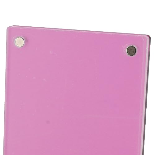 Slanted Back Photo Frame, Self Standing Photo Frame Durable Wide Application for Business Cards for Livingroom (Rose Red)