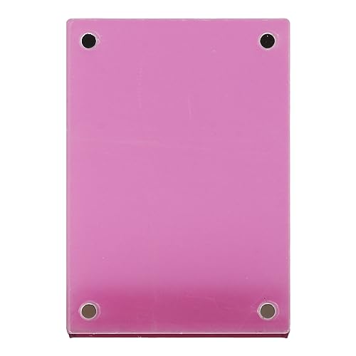 Slanted Back Photo Frame, Self Standing Photo Frame Durable Wide Application for Business Cards for Livingroom (Rose Red)