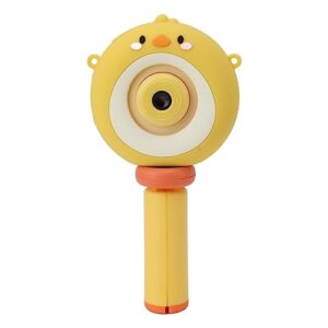 portable digital camera toy 8x digital zoom cute protective case for kids selfie camera for birthday gift (yellow)